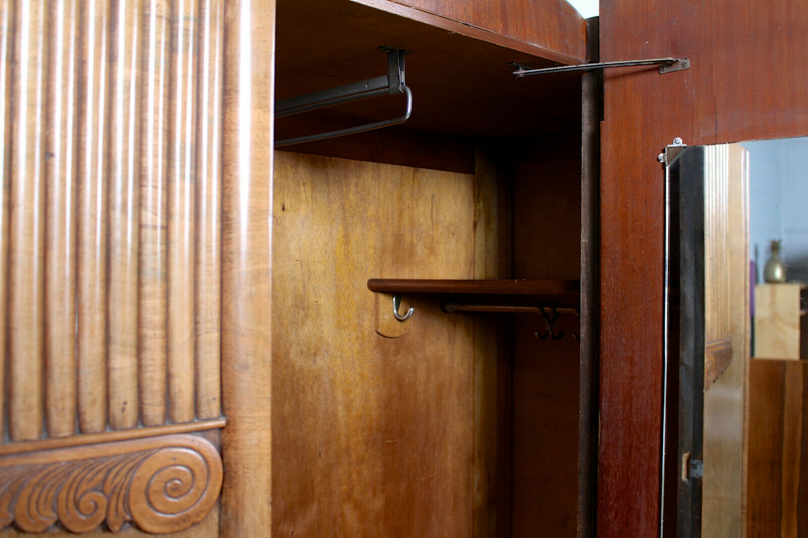 Walnut wardrobe art deco period