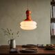 Orange vintage style spatial suspension/lustre.