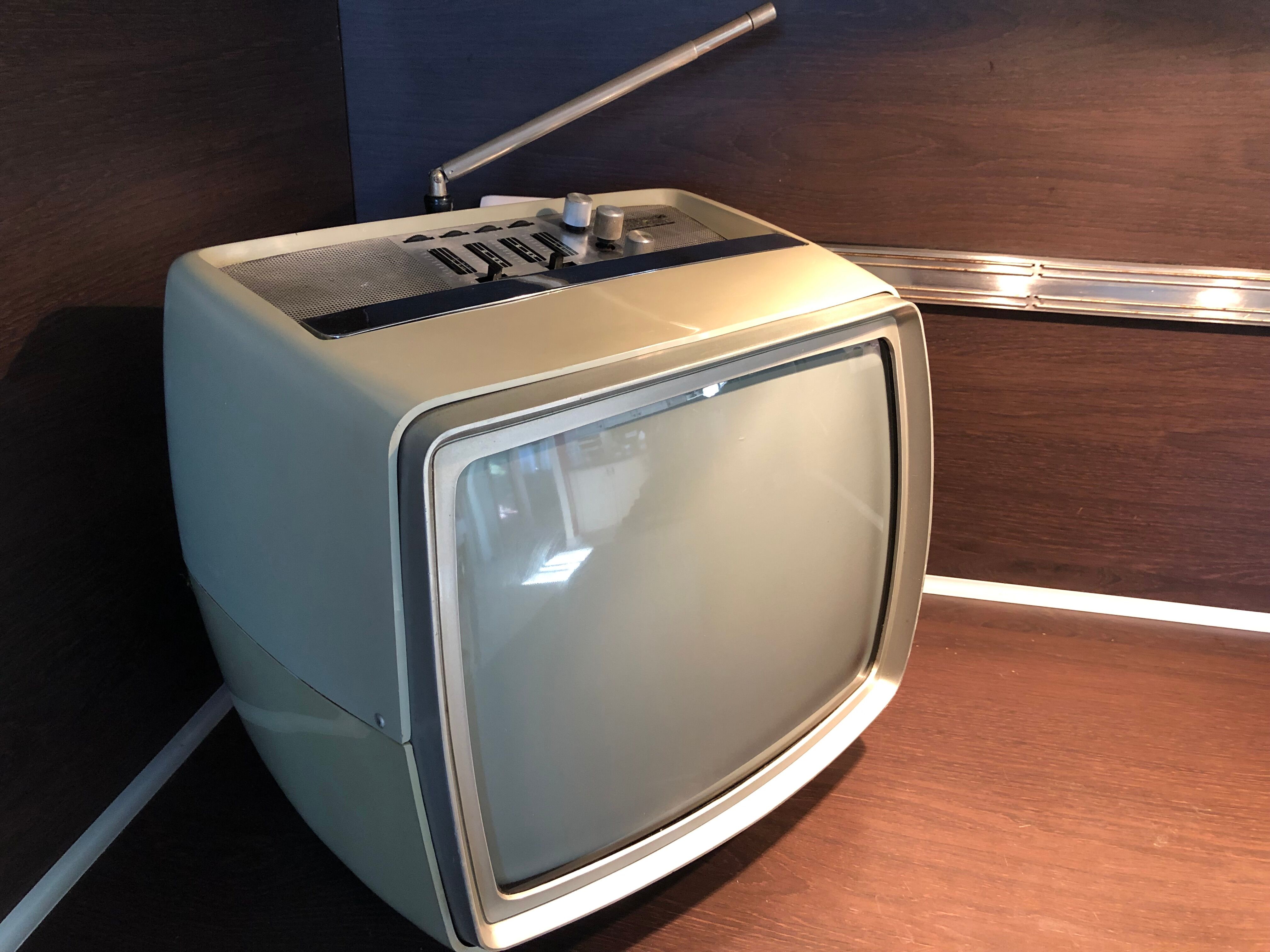 Vintage portable television Pathe Marconi 70s