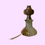 60s Green Marble Table Lamp From Denmark | Vintage Desk Lamp Green Marble With Brass Mid-Century