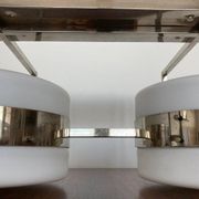 Unique big chrome Bauhaus flushmount / pendant, 1930s