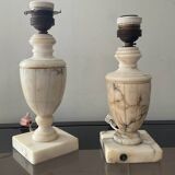 Pair of marble lamp bases from the 1950s.