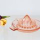 Adorable pink glass juicer