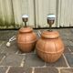 Pair of vintage terracotta lamps from the 1970s