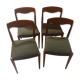 Set of 4 chairs scandinavian teak 60s