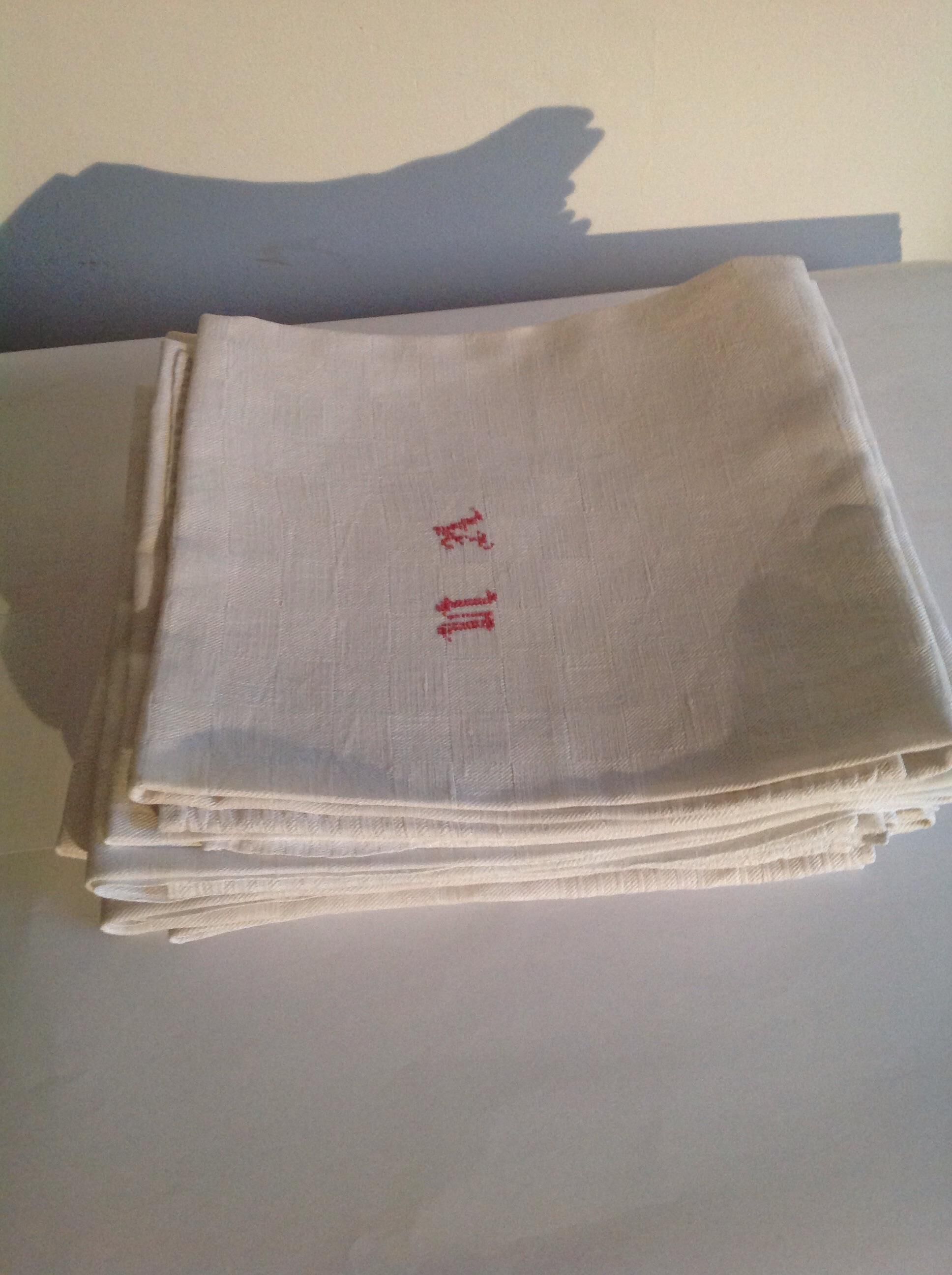 5 cotton damask monogrammed towels