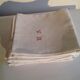 5 serviettes en coton damassées monogrammees
