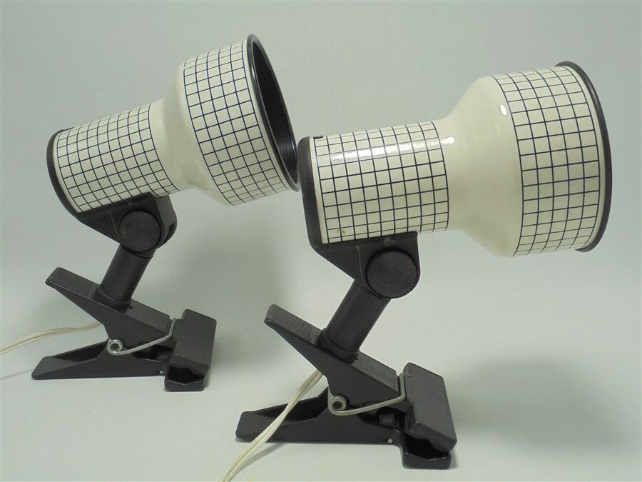 Pair of vintage clip-on spotlights