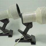 Pair of vintage clip-on spotlights