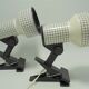 Pair of vintage clip-on spotlights