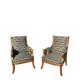 Pair of Mahogany Bergère Armchairs with Chimera Motifs, 19th Century