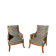 Pair of Mahogany Bergère Armchairs with Chimera Motifs, 19th Century