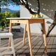Vintage desk table with compass legs