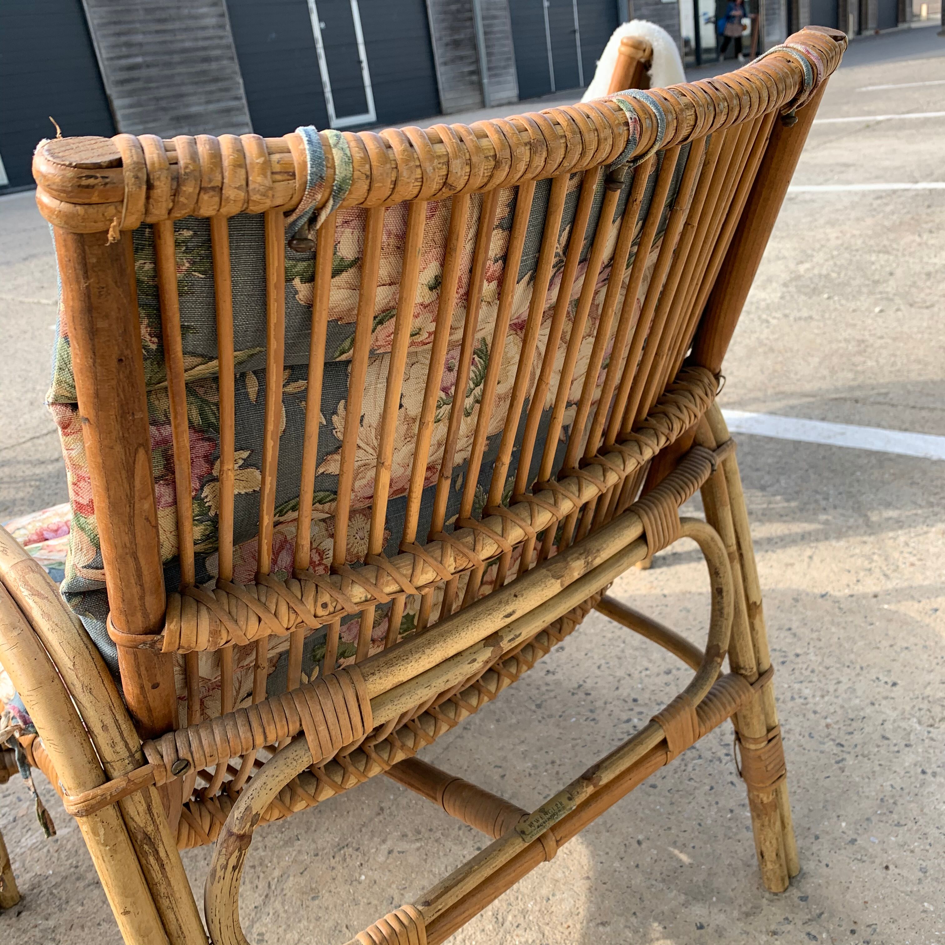 Lot de 3 fauteuils rotin Wengler