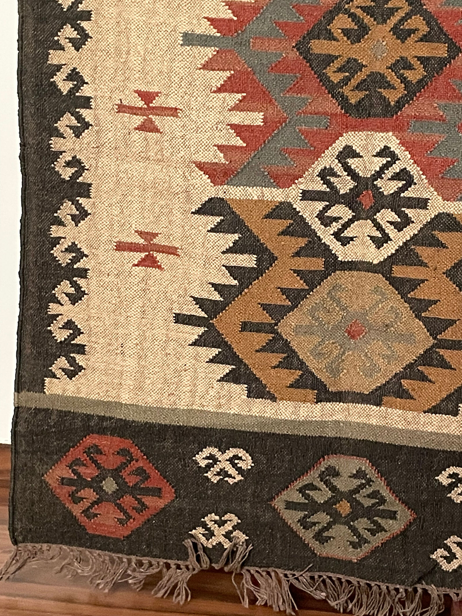 4x10 jute handwoven kilim runner rug, 120 x 300 cm handmade, kelim, carpet, indian.