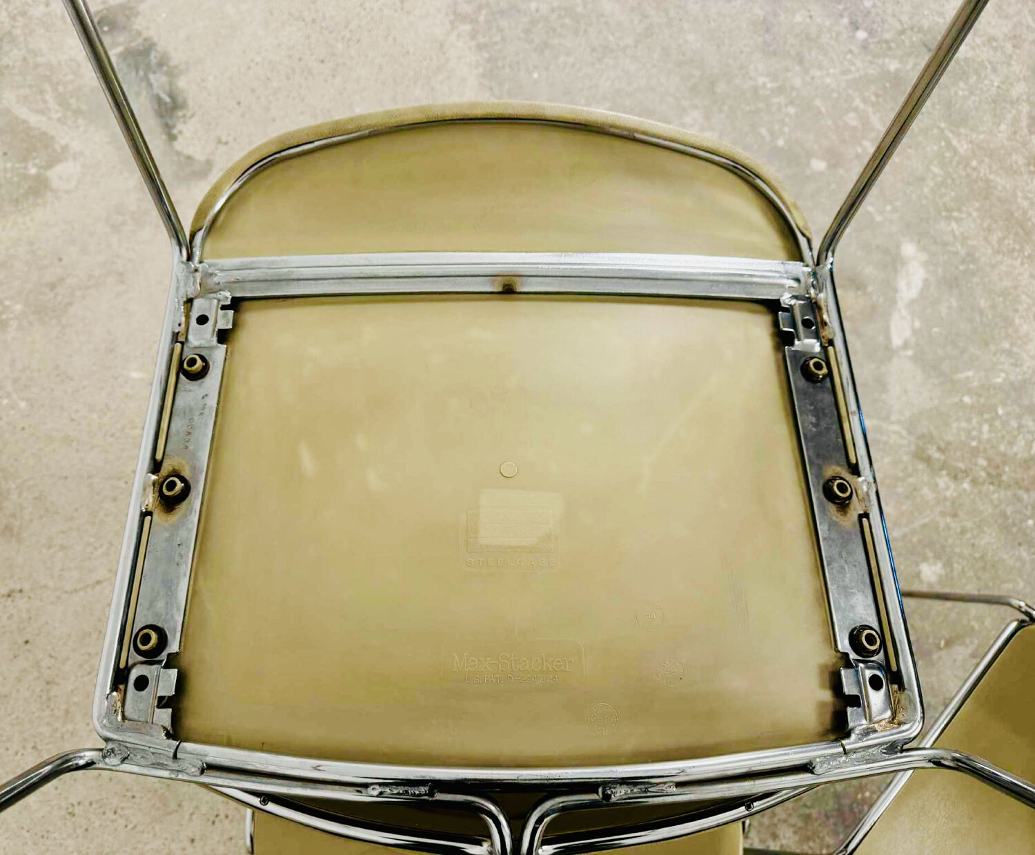 Set of 12 Max Stacker stackable chairs, 1970