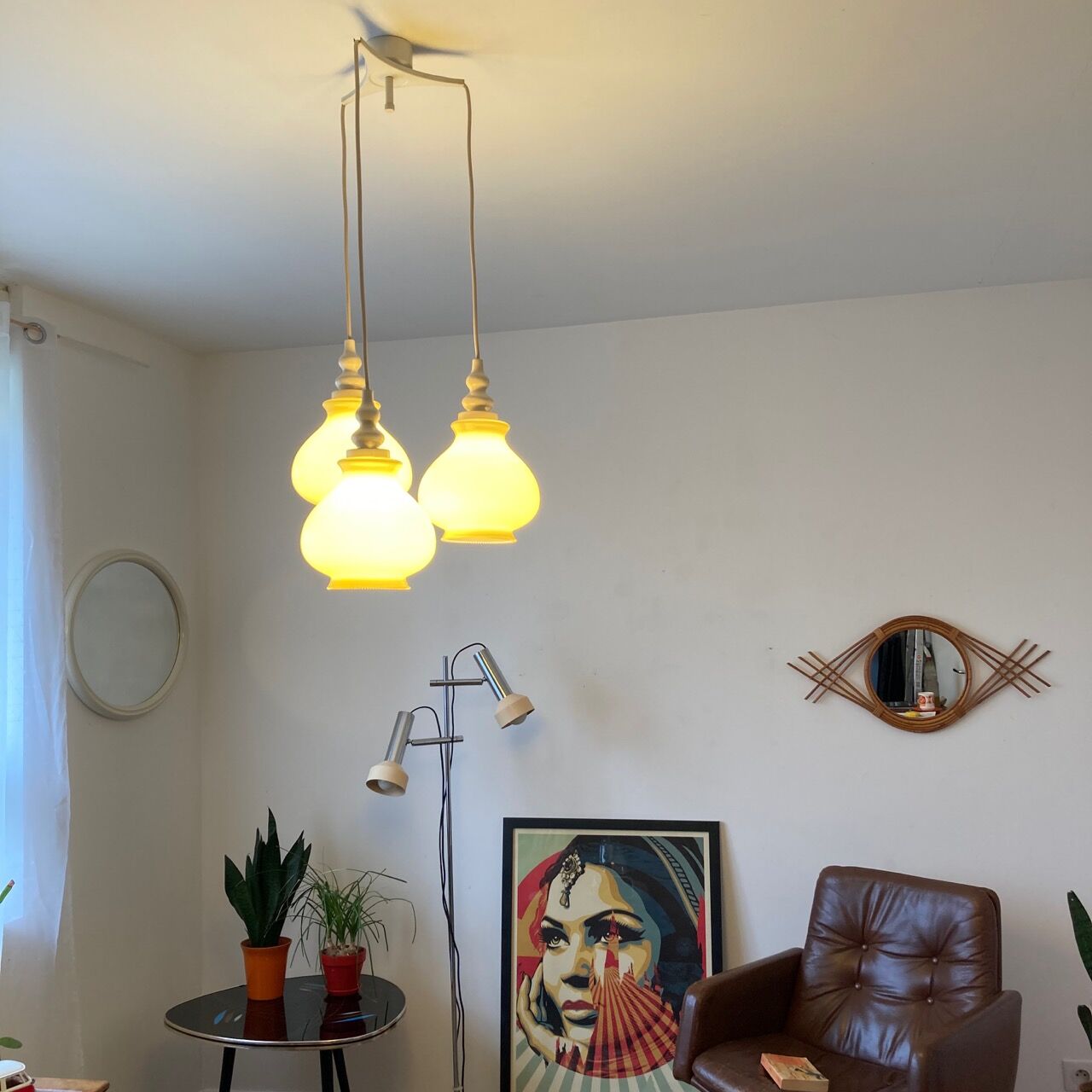 Vintage 3-light pendant light