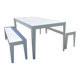 Garden set ZEF by Matière Grise (Table + 2 Benches) – Aluminium