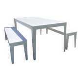 Garden set ZEF by Matière Grise (Table + 2 Benches) – Aluminium