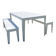 Garden set ZEF by Matière Grise (Table + 2 Benches) – Aluminium