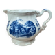 Jug / milk jug Sarreguemines Romantic blue – country decor – vintage earthenware