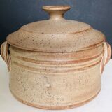 Covered terracotta pot