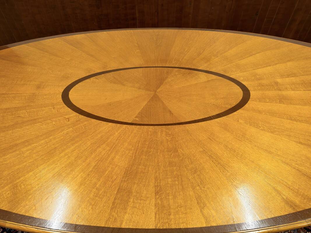 Grande table de conférence Globe Wernicke anglaise