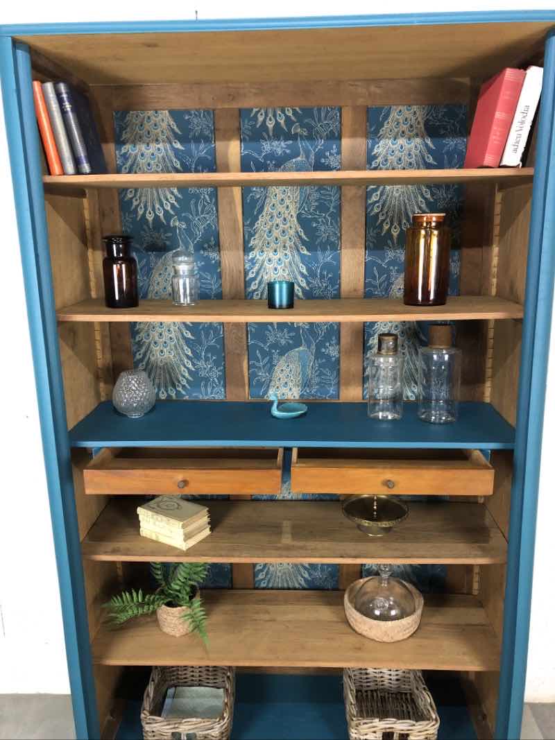 Antique bookcase or shelf cabinet