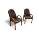 Paire de fauteuils des années 70 style bow wood