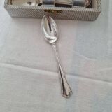 Set of 12 silver-plated coffee or dessert spoons from the E brand