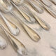 Large spoons and forks, silver metal