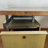 Bureau en palissandre et metal