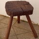 Tabouret tripode brutaliste