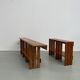 Pair of modernist pine wall shelves, circa 1970