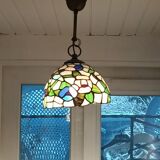Tiffany-style pendant light – Ø 20cm – genuine glass – heavy