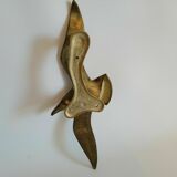 Door knocker in bronze or brass bird seagull deco marine