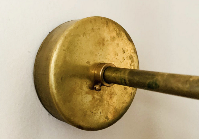 Pair wall lamps moonlight white & black