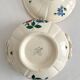 Small vintage ivory earthenware tureen with flowers, Digoin Sarreguemines