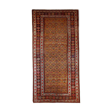 Handmade antique Persian Kurdish rug 125cm x 235cm 1880s - 1B414