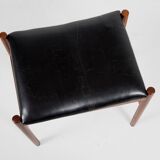 Midcentury Danish dressing table in teak by Dyrlund with ottoman by Spøttrup 1960s