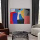 Colorful abstract art 100x80cm on stretched canvas by Bodasca