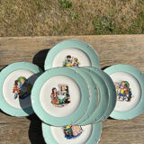 Set of 8 dessert plates tales of Perrault