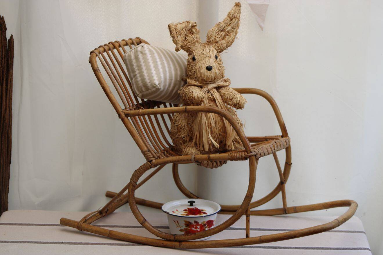 Chaise enfant en rotin