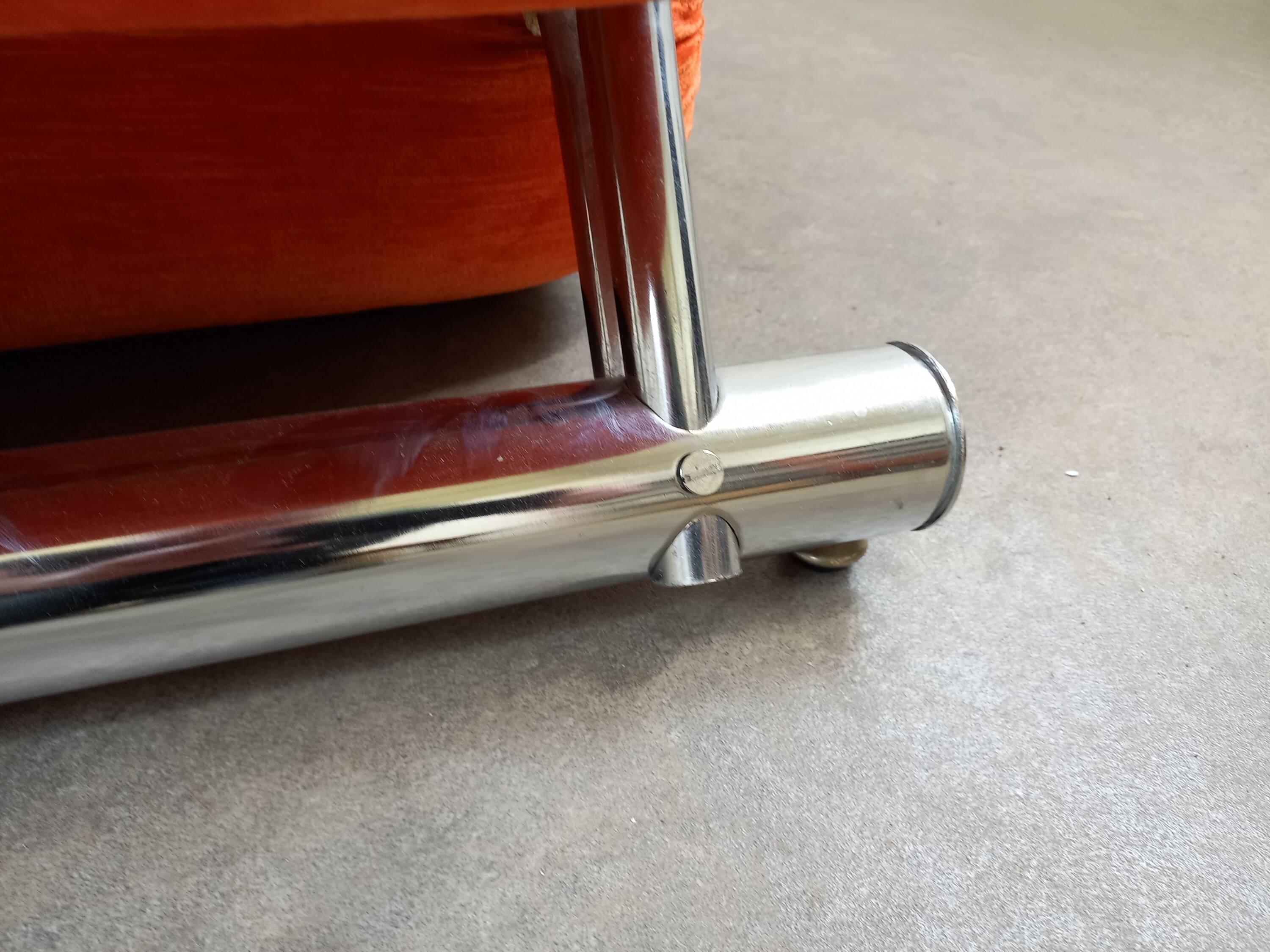 Vintage orange fireside chair