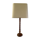 Solid wood-laying lamp turned - 60s