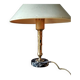 Table lamp with brass candle holder and marble base
