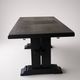 Wooden table with a black patina and two extensions – 180 to 260 cm