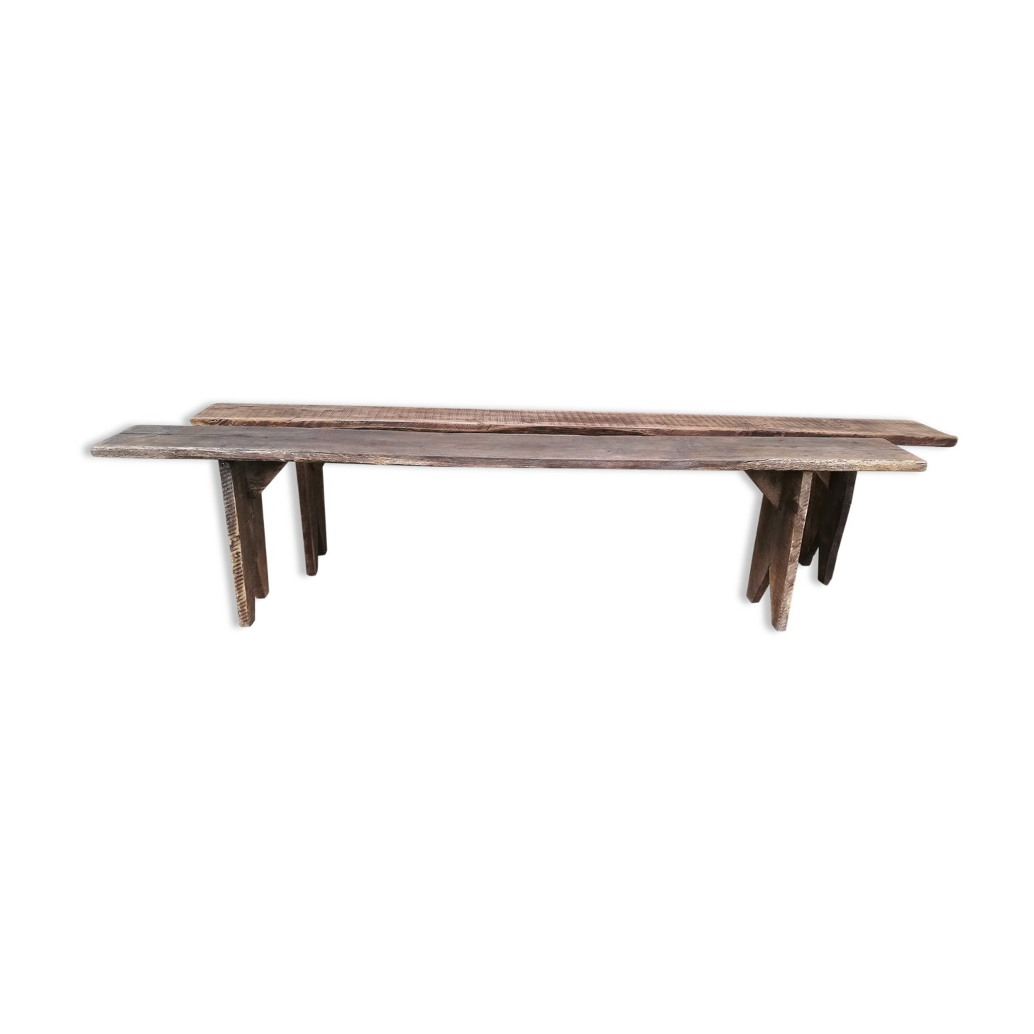 Pair of oak benches