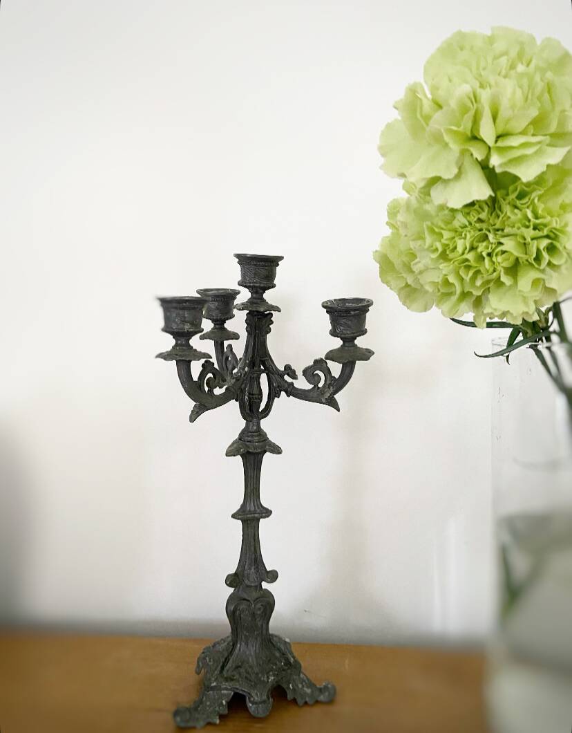 Antique bronze chandelier candelabrum