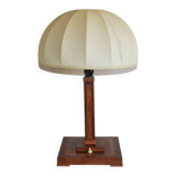 Lampe de table avec incrustations et abat-jour en soie